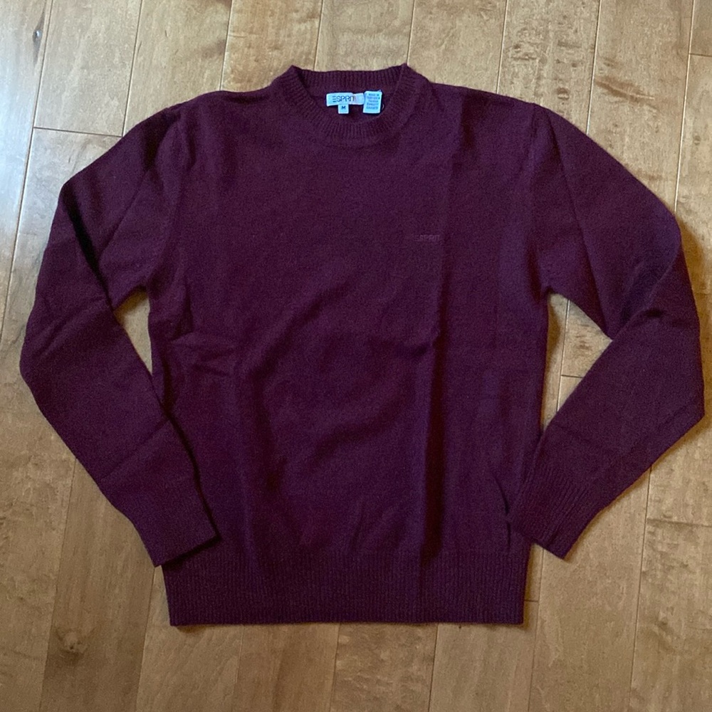 ESPRIT Women’s Lambswool Crewneck Sweater Sz M